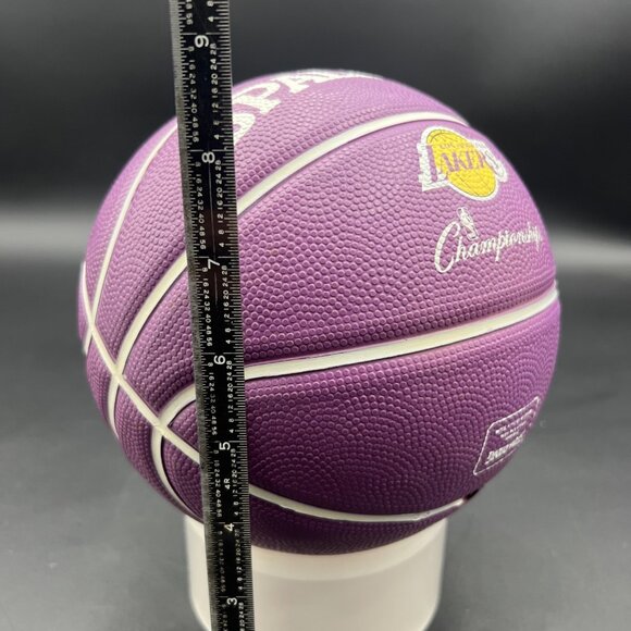 Vtg Spalding/LA LAKERS NBA Souvenir/Kid Toy Mini 7" Basketball; Purple/Yellow - Picture 11 of 11